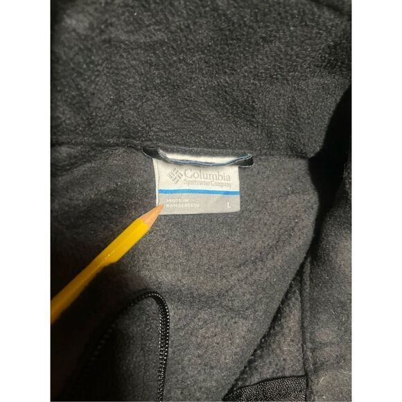 Columbia Full Zip Jacket Men’s Sz L Dark Gray Fleece - Picture 5 of 6